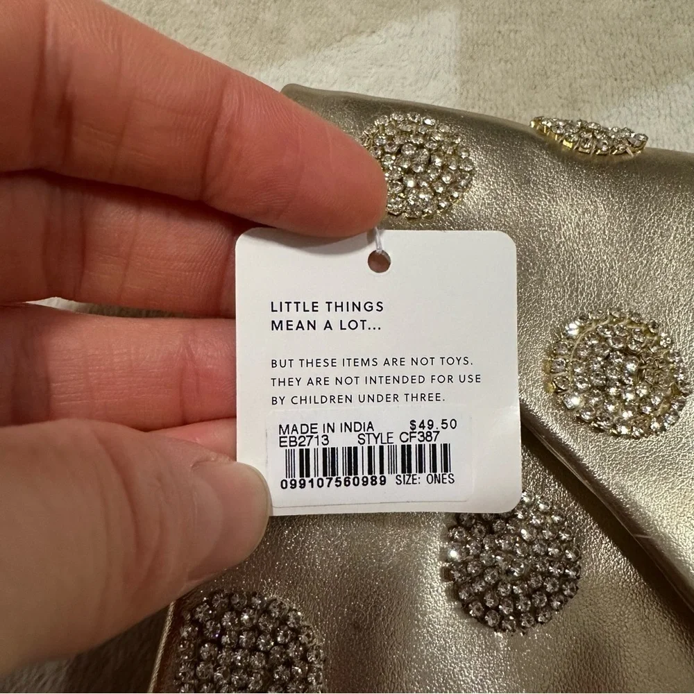 J crew Girls' embellished faux-leather envelope clutch